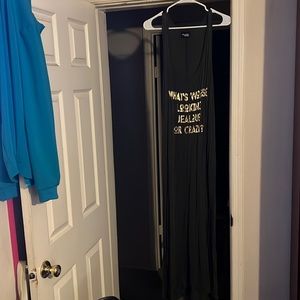 Long army green dress